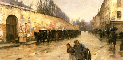 Estación de taxis, Rue Bonaparte, París de Childe Frederick Hassam
