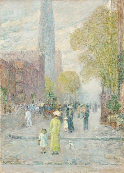 Agujas de la catedral, mañana de primavera de Childe Frederick Hassam
