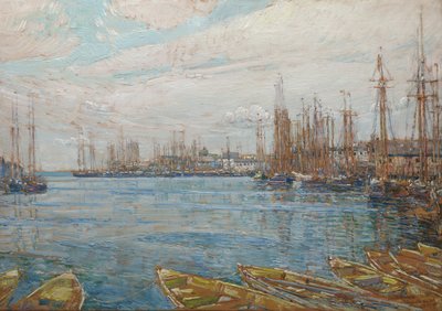 El puerto de los mil mástiles de Childe Frederick Hassam