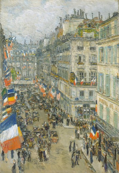 14 de julio, Rue Daunou de Childe Frederick Hassam
