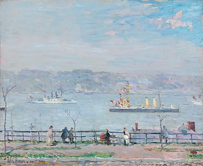 Hombres de guerra: "El Blake" y "El Boston de Childe Frederick Hassam