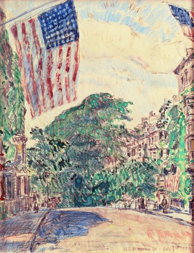 Calle Mount Vernon, Boston de Childe Frederick Hassam