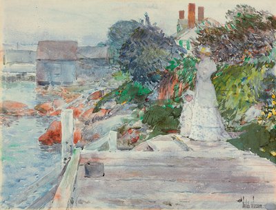 Ocean Front, Gloucester, Massachusetts, c.1890-95 (acuarela sobre papel) de Childe Frederick Hassam