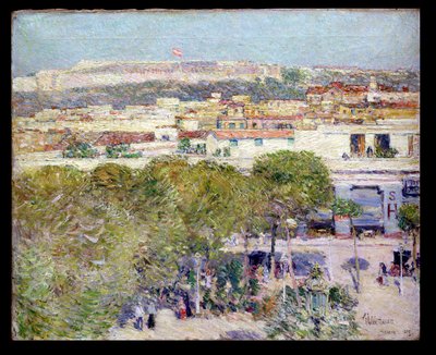 Plaza Central y Fuerte Cabanas, La Habana de Childe Frederick Hassam