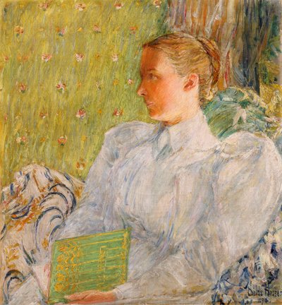 Retrato de Edith Blaney (Sra. Dwight Blaney) 1894 (óleo sobre lienzo) de Childe Frederick Hassam