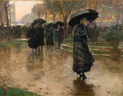 Tormenta de lluvia, Union Square de Childe Frederick Hassam