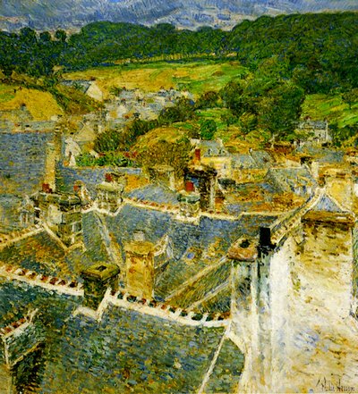 Azoteas, Pont-Aven, Bretaña de Childe Frederick Hassam