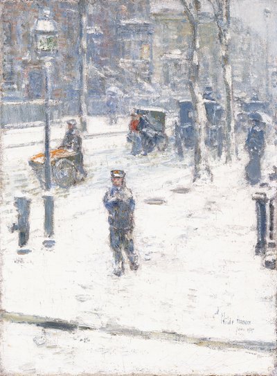 Tormenta de nieve, Quinta Avenida, Nueva York de Childe Frederick Hassam