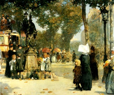 Escena de la calle, París de Childe Frederick Hassam