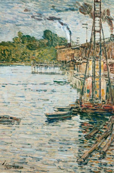 El estanque del molino, Cos Cob, Connecticut de Childe Frederick Hassam
