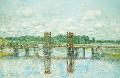 El puente de peaje, New Hampshire, cerca de Exeter de Childe Frederick Hassam