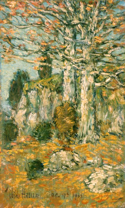Paisaje arbóreo de Childe Frederick Hassam