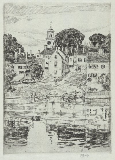 Torre de la iglesia, Portsmouth, 1921 de Childe Hassam