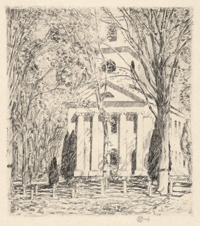 Iglesia en Old Lyme, 1924 de Childe Hassam