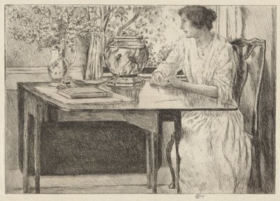 Mesa Colonial, Cos Cob, 1915 de Childe Hassam