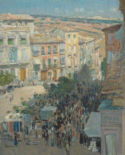 Vista de una ciudad del sur de Francia de Childe Hassam