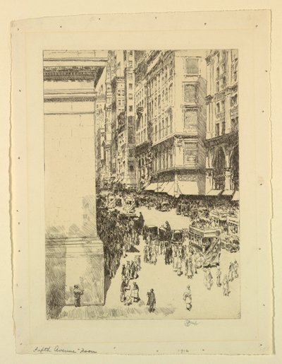 Quinta Avenida, mediodía de Childe Hassam