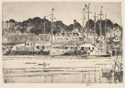 Gloucester, puerto interior, 1919 de Childe Hassam