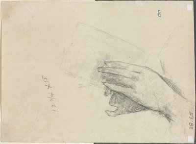 Manos Sosteniendo un Libro verso, 1889 de Childe Hassam
