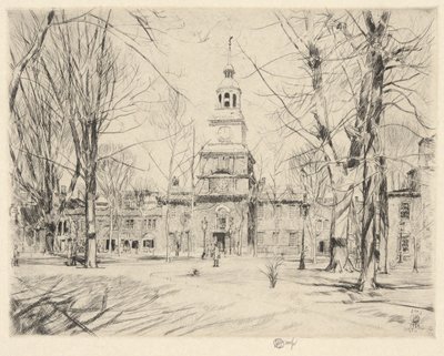 Salón de la Independencia, Filadelfia, 1926 de Childe Hassam