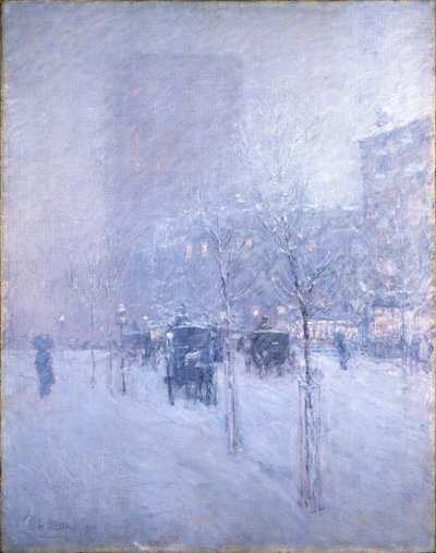 Final de la tarde, Nueva York, invierno de Childe Hassam