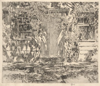 Puerta antigua, Easthampton, 1920 de Childe Hassam