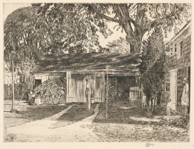 Leñera vieja, Easthampton, 1929 de Childe Hassam