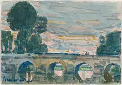 El puente de Grez, recto de Childe Hassam