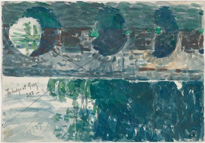 El puente de Grez [verso] de Childe Hassam