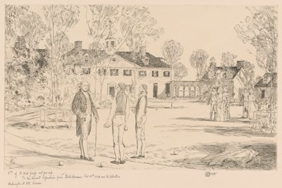 Washington en el monte Vernon de Childe Hassam
