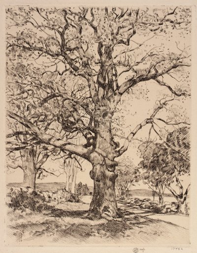 Wayside Inn Oaks en primavera de Childe Hassam