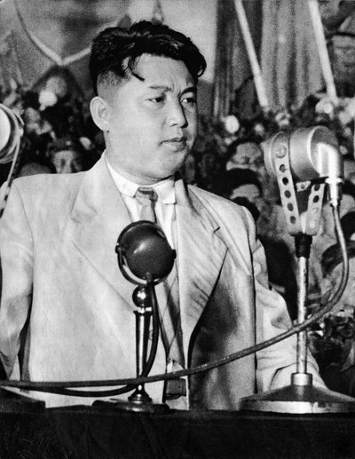 Retrato de Kim Il Sung, presidente de la República Popular Democrática de Corea de Chinese Photographer