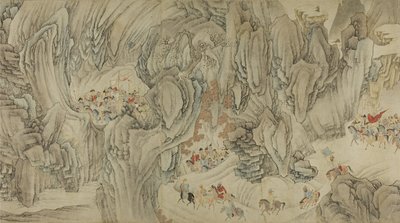 Una caza en las montañas del cielo, finales de la dinastía Ming-principios de la dinastía Qing de Chinese School