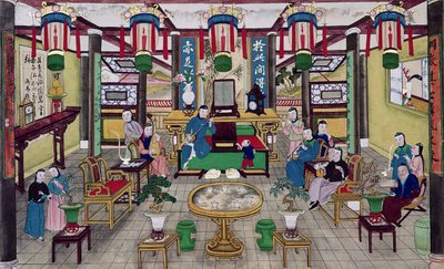 Una habitación en la casa del Sr. Kong, un comerciante de Pekín de Chinese School