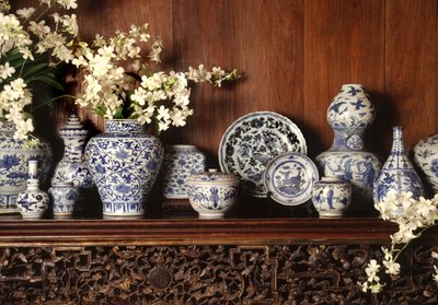 Porcelana azul y blanca de Chinese School