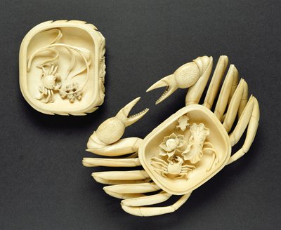 Caja en forma de cangrejo, período Qianlong, 1736-95 de Chinese School