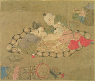 Niños jugando, Dinastía Ming de Chinese School
