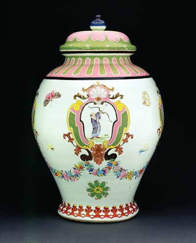 Cisterna pintada con un diseño de Cornelis Pronk (1691-1759) c.1730 de Chinese School
