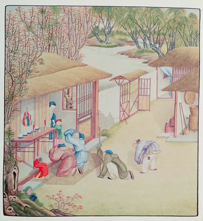 Escena de devoción de Chinese School