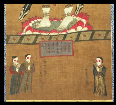 Figuras femeninas haciendo ofrendas a Avalokitesvara de Chinese School