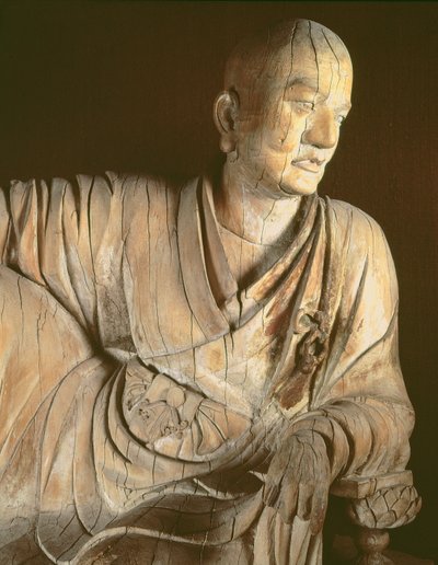 Figura de un lohan, dinastía Yuan (1260-1368) de Chinese School