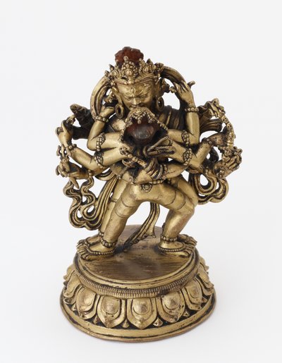 Chakrasamvara de cuatro brazos Padre-Madre, finales del siglo XVII a primera mitad del siglo XVIII de Chinese School