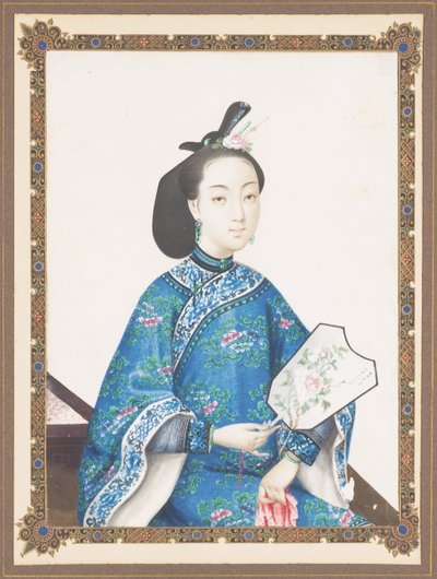 Retrato enmarcado de la esposa de Howqua, c.1850-70 de Chinese School