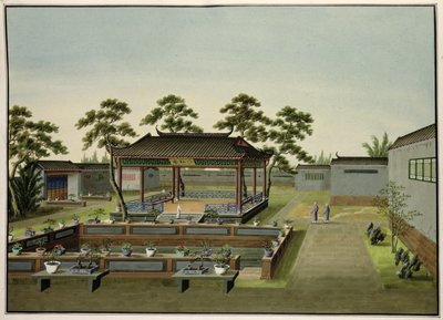 Escena de jardín, c.1820-40 de Chinese School