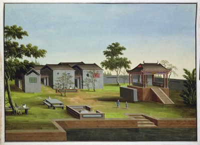 Escena de jardín, c.1820-40 de Chinese School