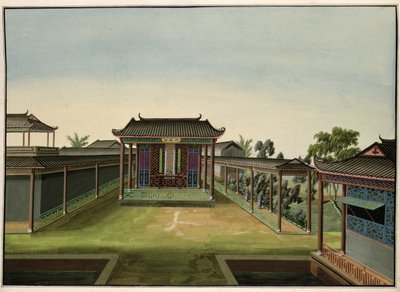 Escena de jardín, c.1820-40 de Chinese School
