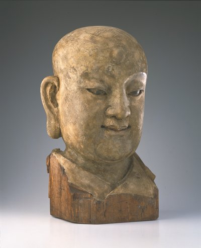 Cabeza de un louhan, dinastía Yuan de Chinese School