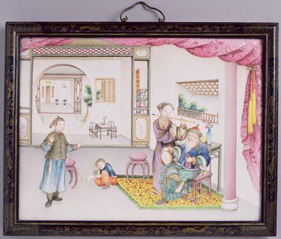 Panel imperial de Cantón, período Qianlong, 1736-95 de Chinese School