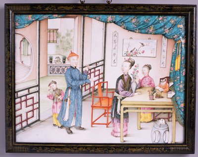 Panel imperial de Cantón, período Qianlong, 1736-95 de Chinese School