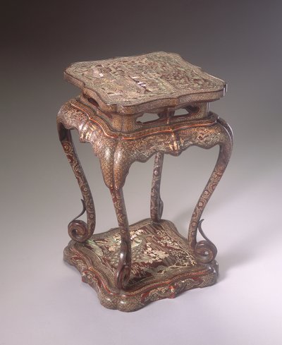 Soporte para incienso (pino lacado, incrustado con nácar) de Chinese School